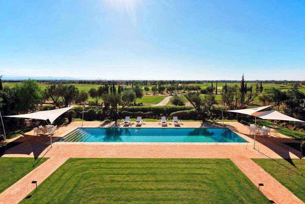 Magnifique et luxueuse Villa située au sein d’une résidence golfique parmi les plus belles du Royaume Location Location Villa à Amelkis Marrakech