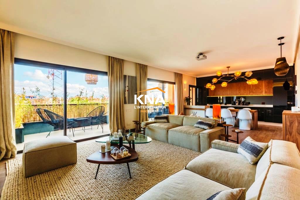 Sublime Penthouse de très haut standing au 5ème étage d’une belle résidence avec accès privatif piscine et jacuzzi Location longue durée Location longue durée Appartement à Gueliz Marrakech