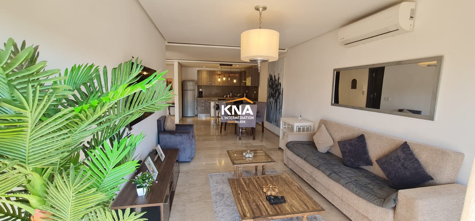 Bel Appartement meublé au 3ème étage d’une très jolie résidence sécurisée 24h / 24h Location longue durée Location longue durée Appartement à Hivernage Marrakech