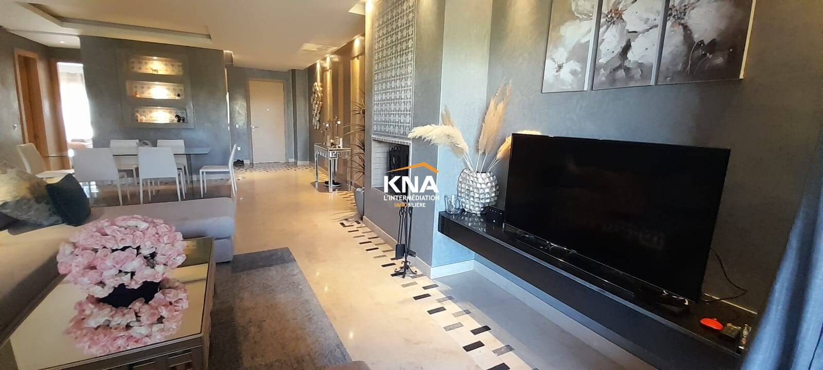 Très joli appartement meublé situé au 1er étage d’une résidence golfique sécurisée avec ascenseur Location longue durée Location longue durée Appartement à Agdal Marrakech