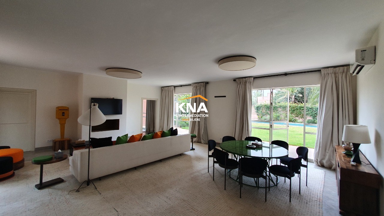 Luxurious contemporary Villa on the same level in one of the most beautiful and secured domains of Marrakech Long term rental Long term rental Villa in Bab Atlas Marrakech