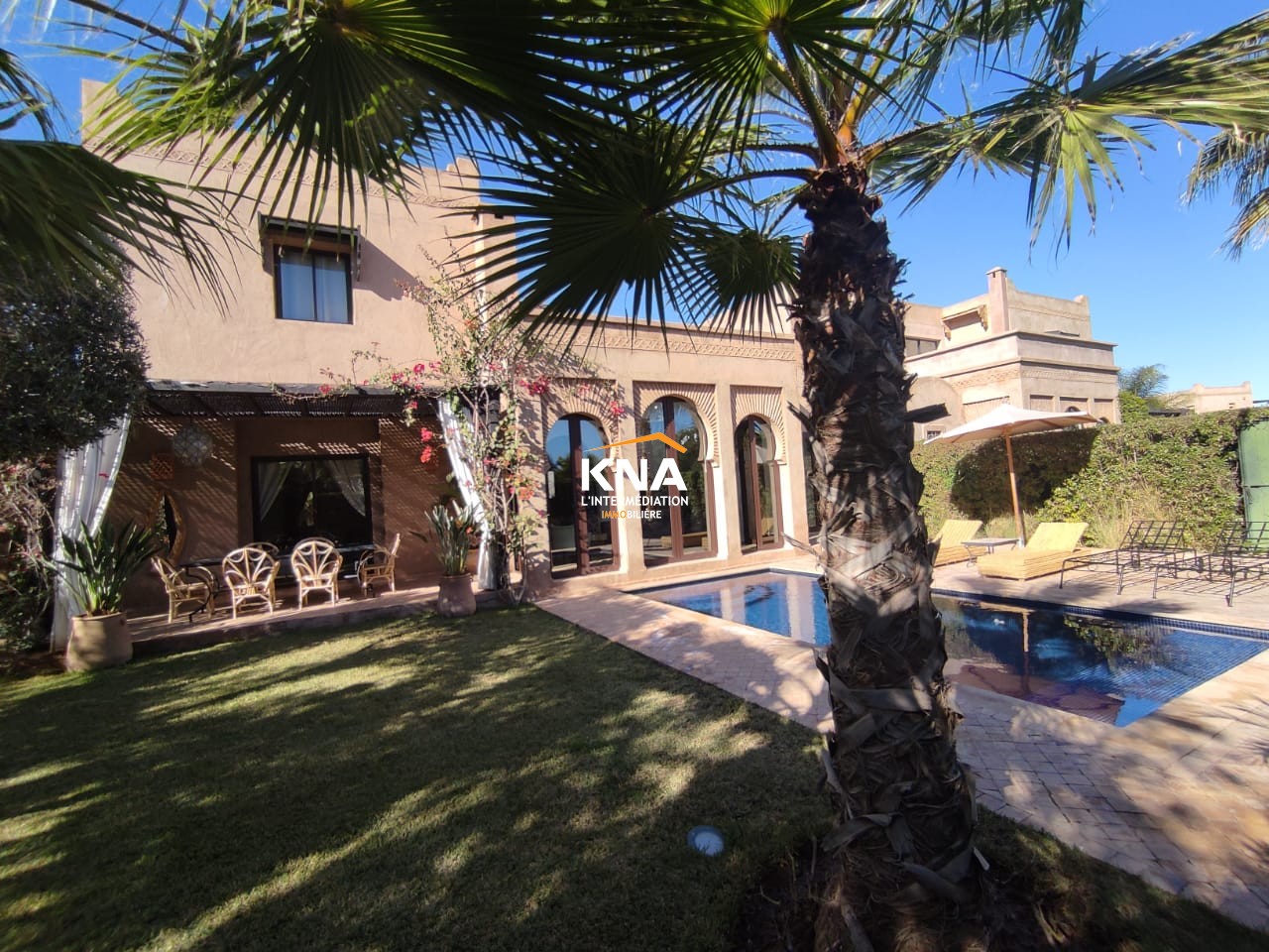 Charmante Villa de style mixte à 15 mn du centre-ville à Bab Atlas Achat Achat Villa à Route de Fès Marrakech