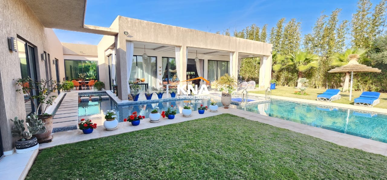 Belle Villa de plain-pied de style contemporain située au sein d’un petit domaine privé Achat Achat Villa à Route de l'Ourika Marrakech