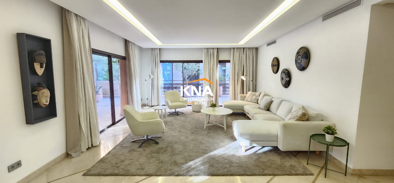 Bel appartement très lumineux au 1ier étage d’une magnifique résidence Location longue durée Location longue durée Appartement à Gueliz Marrakech