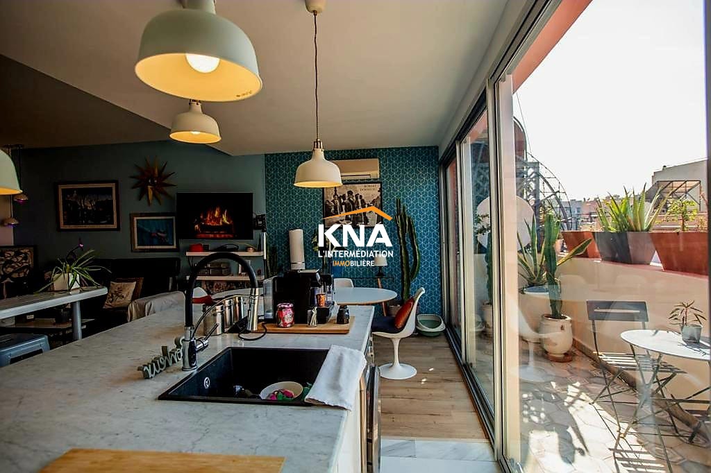 Bel appartement de style Loft sans vis à vis situé dans une résidence de charme Achat Achat Appartement à Gueliz Marrakech